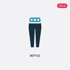 two color bottle vector icon from woman clothing concept. isolated blue bottle vector sign symbol can be use for web, mobile and logo. eps 10