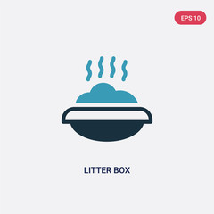 two color litter box vector icon from animals concept. isolated blue litter box vector sign symbol can be use for web, mobile and logo. eps 10