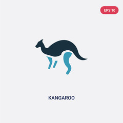 two color kangaroo vector icon from animals concept. isolated blue kangaroo vector sign symbol can be use for web, mobile and logo. eps 10