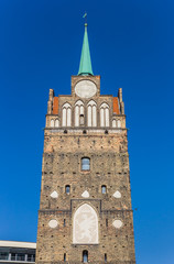 Fototapeta na wymiar Historic city gate Kropeliner Tor in the center of Rostock, Germany