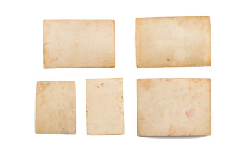 collection of various old photos on white background. each one is shot separately