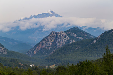 Overview of tahtalı mountain in Antalya