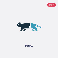 two color panda vector icon from animals concept. isolated blue panda vector sign symbol can be use for web, mobile and logo. eps 10