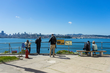 sightseeing at the park of the Alcatraz Federal Penitentiary