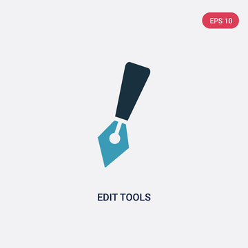 two color edit tools vector icon from tools and utensils concept. isolated blue edit tools vector sign symbol can be use for web, mobile and logo. eps 10