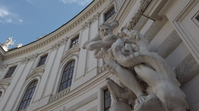 Wien Vienna Hofburg Brunnen und Fassade