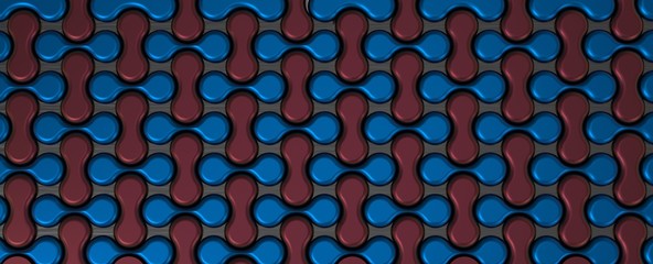 Render patrón con textura abstracto. Fondo 3d colorido con material plástico, metal, joyas y piedras preciosas