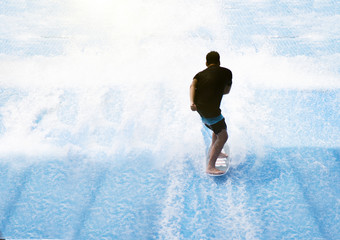 outdoor sport activities artificial water wave surfboard