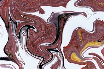 Marble abstract acrylic background. Marbling artwork texture. Agate ripple pattern. Gold powder.