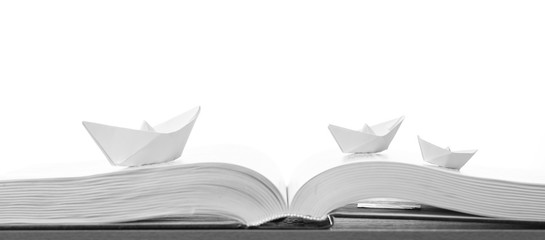 Paper boast on the opened book