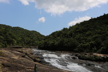 西表島カンピレーの滝