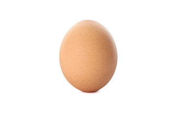 Brown chicken egg isolated on white background