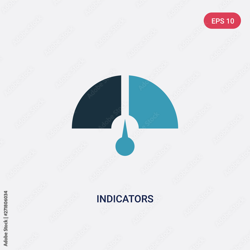 Poster two color indicators vector icon from user interface concept. isolated blue indicators vector sign s