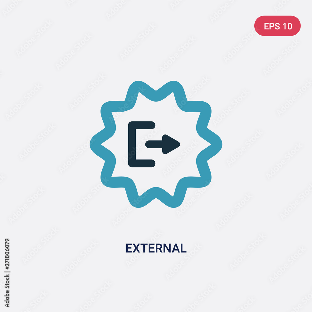 Wall mural two color external vector icon from user interface concept. isolated blue external vector sign symbol can be use for web, mobile and logo. eps 10