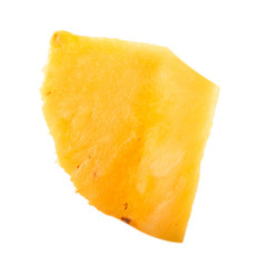 piece of fresh pineapple isolated on white background
