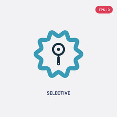 two color selective vector icon from user interface concept. isolated blue selective vector sign symbol can be use for web, mobile and logo. eps 10
