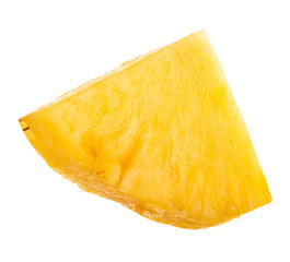 cut of fresh pineapple isolated on white background