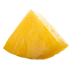 slice of fresh pineapple isolated on white background