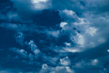 Blue sky with beautiful white clouds