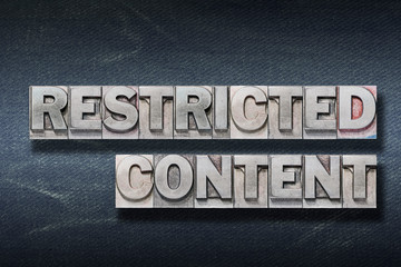 Naklejka premium restricted content den