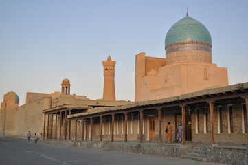 Poi Kalyan Mosque is located in the historical part of Bukhara, Uzbekistan.