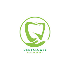 DENTAL CARE LOGO DESIGN VECTOR