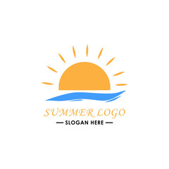 Summer Beach Holiday logo design 