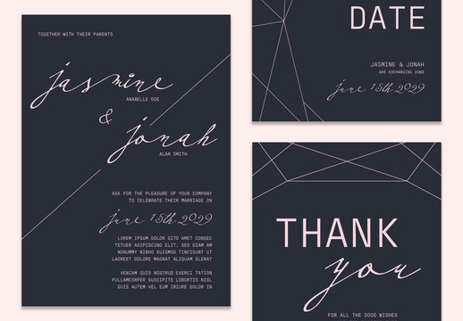 Geometric Wedding Suite