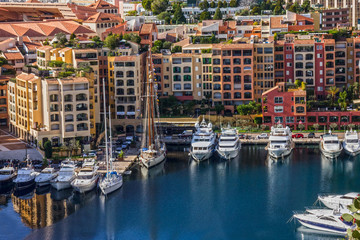 Monaco and Monte Carlo principality: Monaco town marina sea view