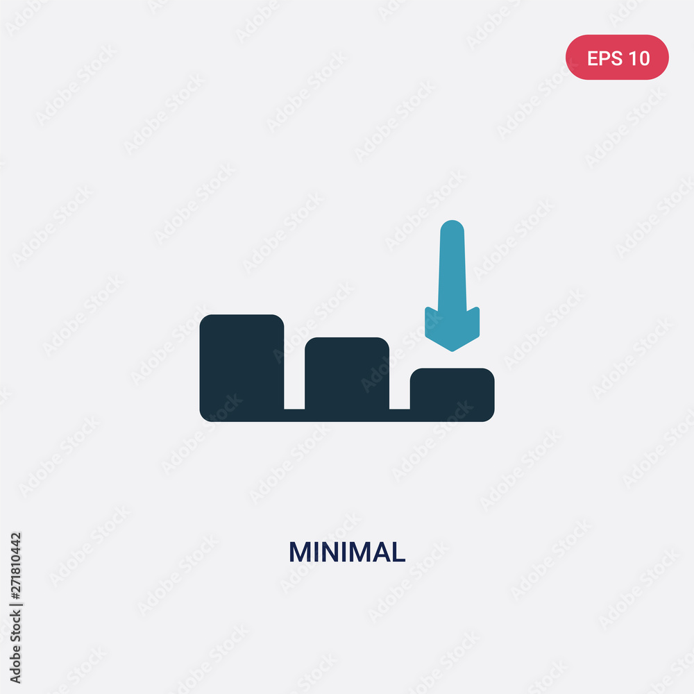 Poster two color minimal vector icon from user interface concept. isolated blue minimal vector sign symbol 