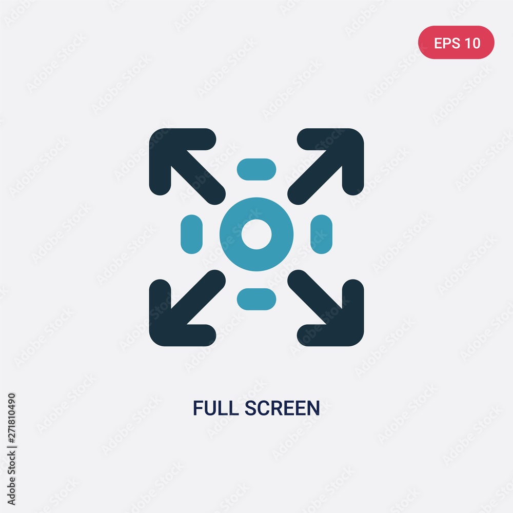 Poster two color full screen vector icon from user interface concept. isolated blue full screen vector sign