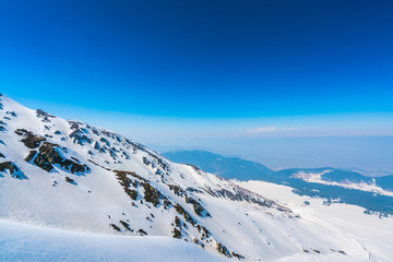 Obraz premium Beautiful snow covered mountains landscape Kashmir state, India .