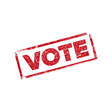 Vote rubber red vector stamp 