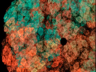 Computer generated abstract spiral fractal flame image .