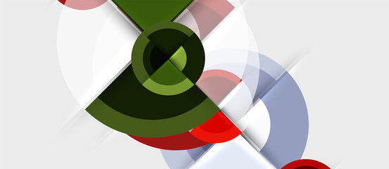 Fototapeta premium Geometric design abstract background - circles