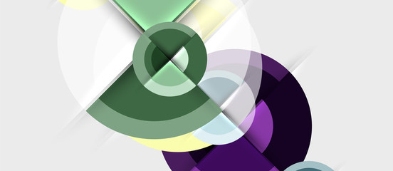 Fototapeta premium Geometric design abstract background - circles