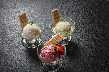 アイスクリーム　Italian gelato delicious ice cream