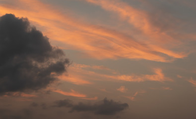 dramatic sky with clouds