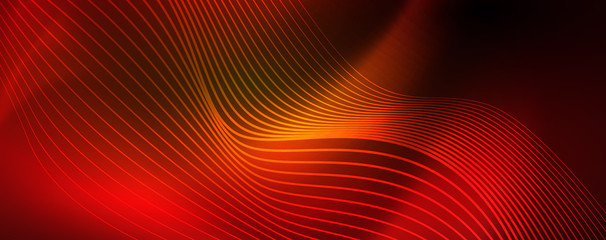 Shiny neon lines techno magic futuristic background, magic energy space light concept, abstract background wallpaper design