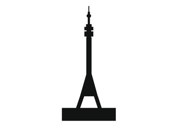silhouette of Avala Tower in belgrade city