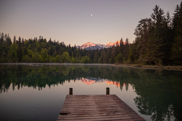 sunrise at the lake, crestasee