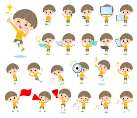 Yellow clothing boy_Action