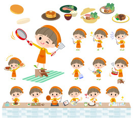 Yellow clothing boy_cooking