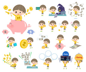 Yellow clothing boy_money