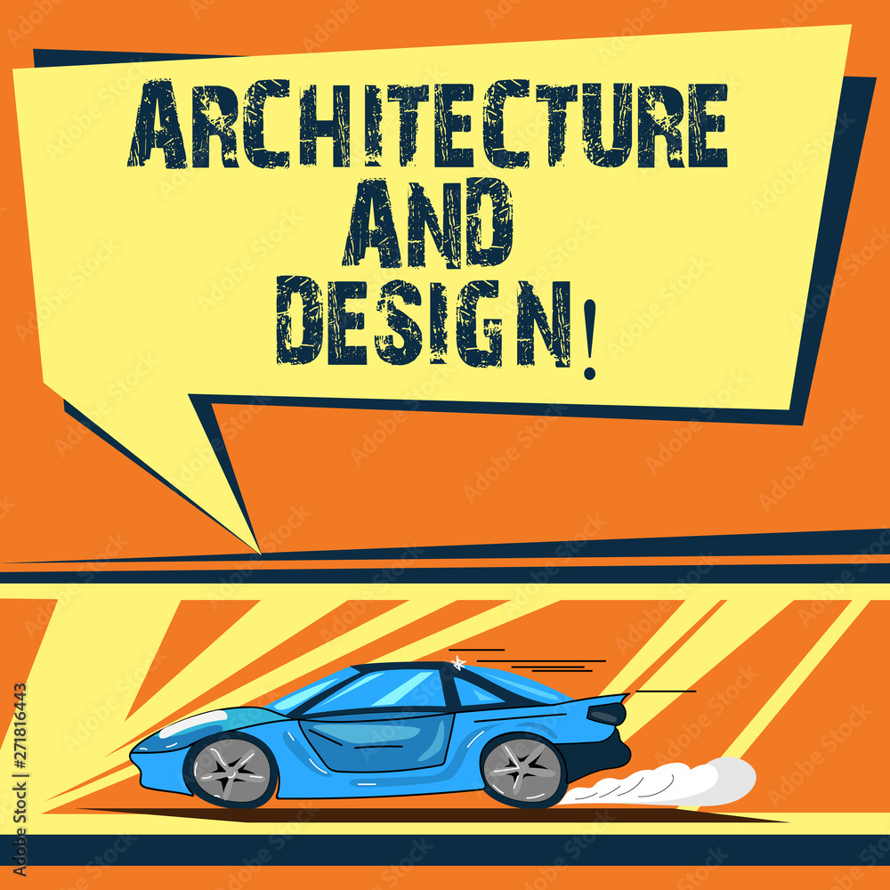 Poster writing note showing architecture and design. business photo showcasing set of procedures in writing