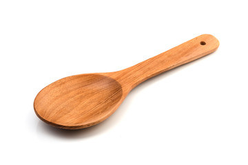 wooden spoon isolated on white background