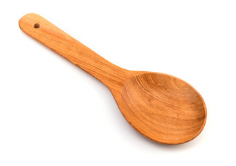 wooden spoon isolated on white background
