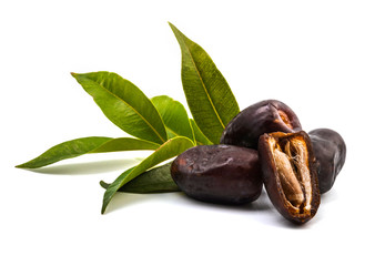 eggplants on white background