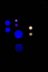 Reflections of light and color, abstract photos created for colorful backgrounds with plenty of negative space, full spectrum of lights reflected off a lake.