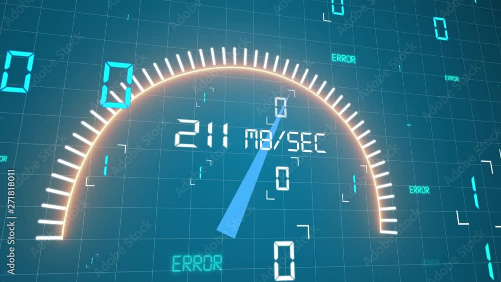 Poster the movement of the arrow on the internet speed test. online analytics. cable internet speed indicat